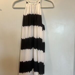 A.L.C. Black + White High Neck Shift Dress, Size M